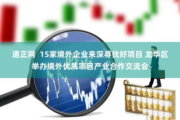 道正网  15家境外企业来深寻找好项目 龙华区举办境外优质项目产业合作交流会